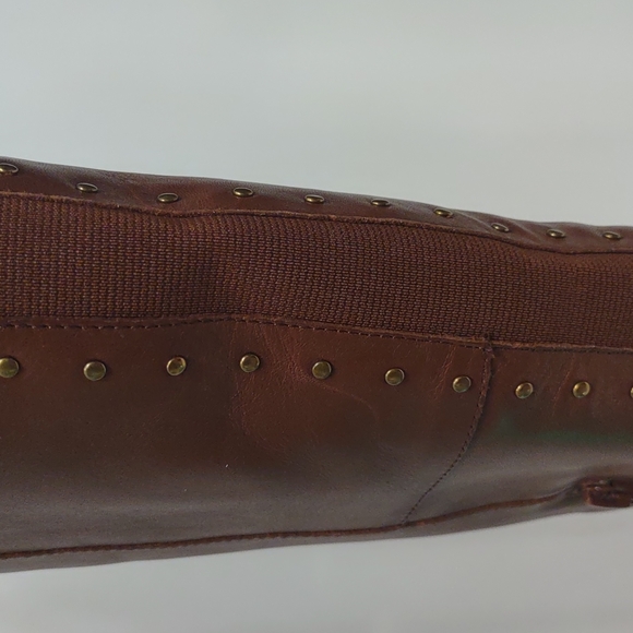 Knee high Cognac Brown buckle equestrian leather boots Gibson Latamier Fall 6.5 - Picture 6 of 7